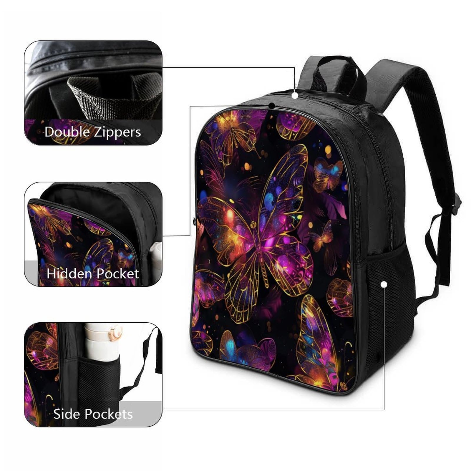 Ранець DPEOANEBN Butterfly 40x28x16см, фото №3