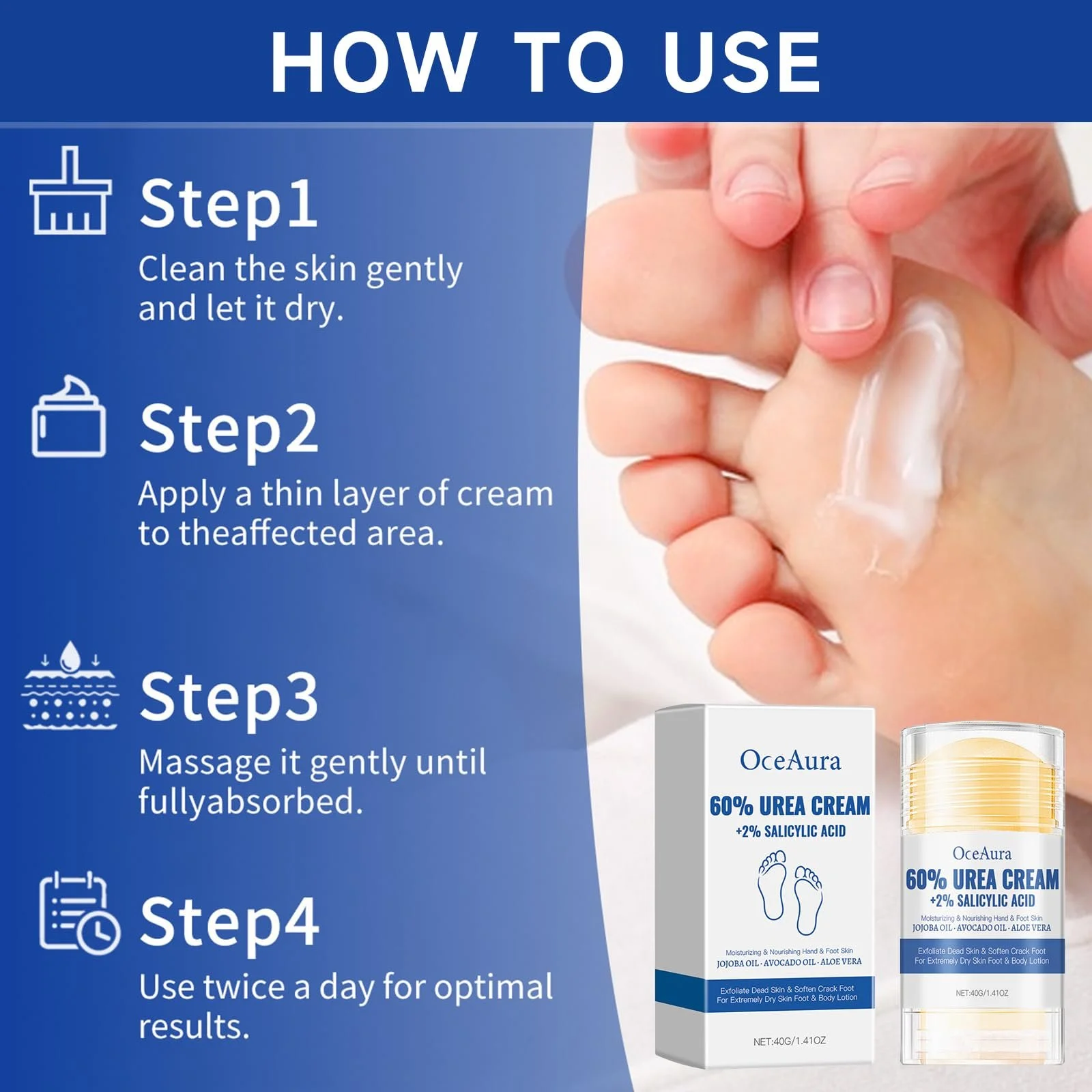 Крем для ног Hydrating and Anti-Cracking увлажняющий против трещин и мозолей, фото №4