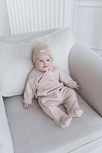 Ромпер, тепленький чоловічок Loomknit бежевий - Фото 1