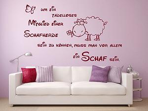 Наклейка на стіну Blumenauto XL 68175-100 x 58 см Цитата Ейнштейна Вівця Чорний synthetic.ua - Фото 1