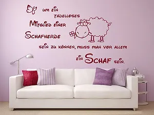 Наклейка на стіну Blumenauto XL 68175-100 x 58 см Цитата Ейнштейна Вівця Чорний synthetic.ua - Фото 1