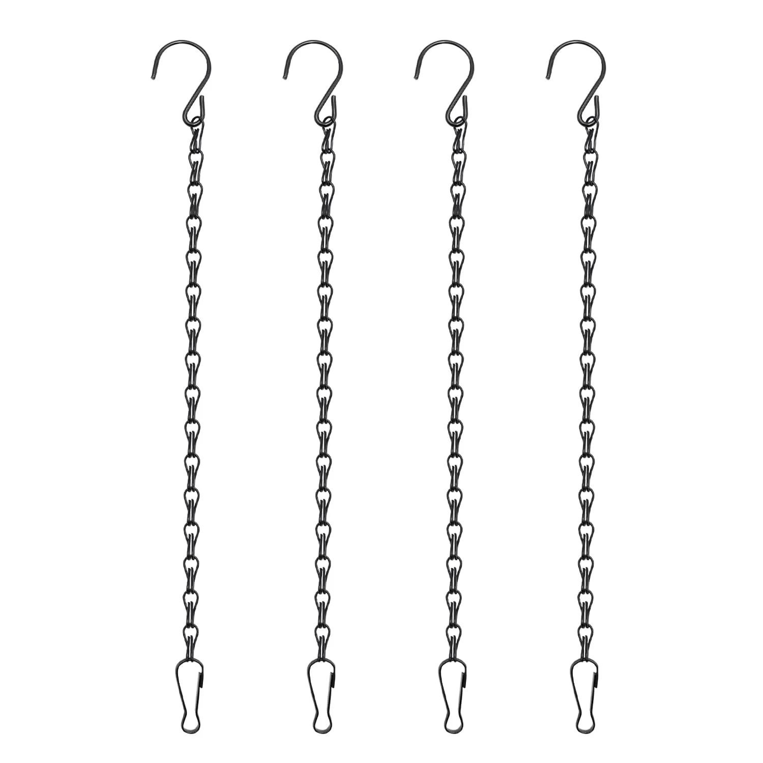 Ланцюжки для підвісних кошиків, 4 шт., 25 см, чорні, фото №1 Ланцюжки для підвісних кошиків, 4 шт., 25 см, чорні, фото №1