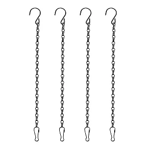 Ланцюжки для підвісних кошиків, 4 шт., 25 см, чорні - Фото 1