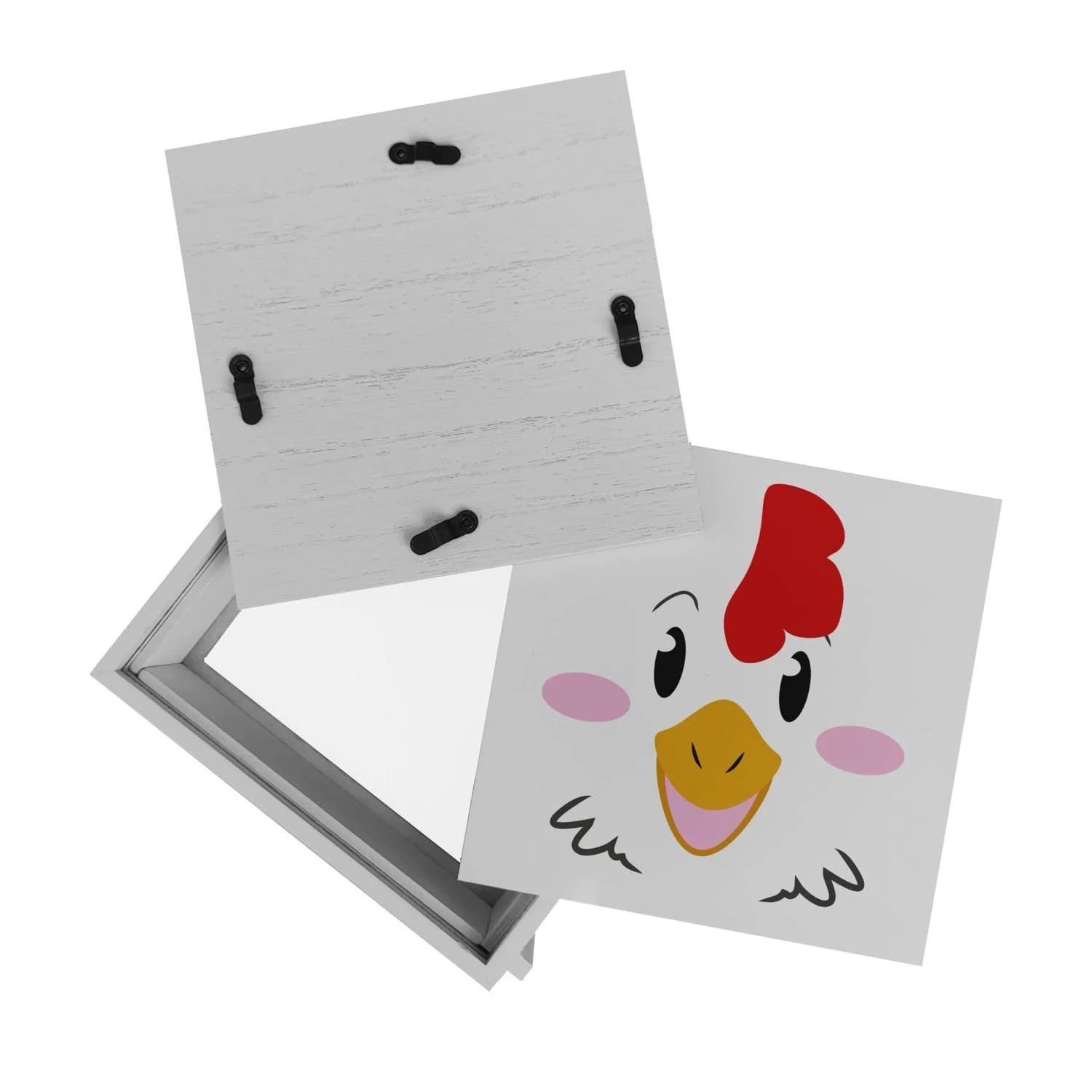 Скарбничка керамічна в дерев'яній рамі Курка, фото №8