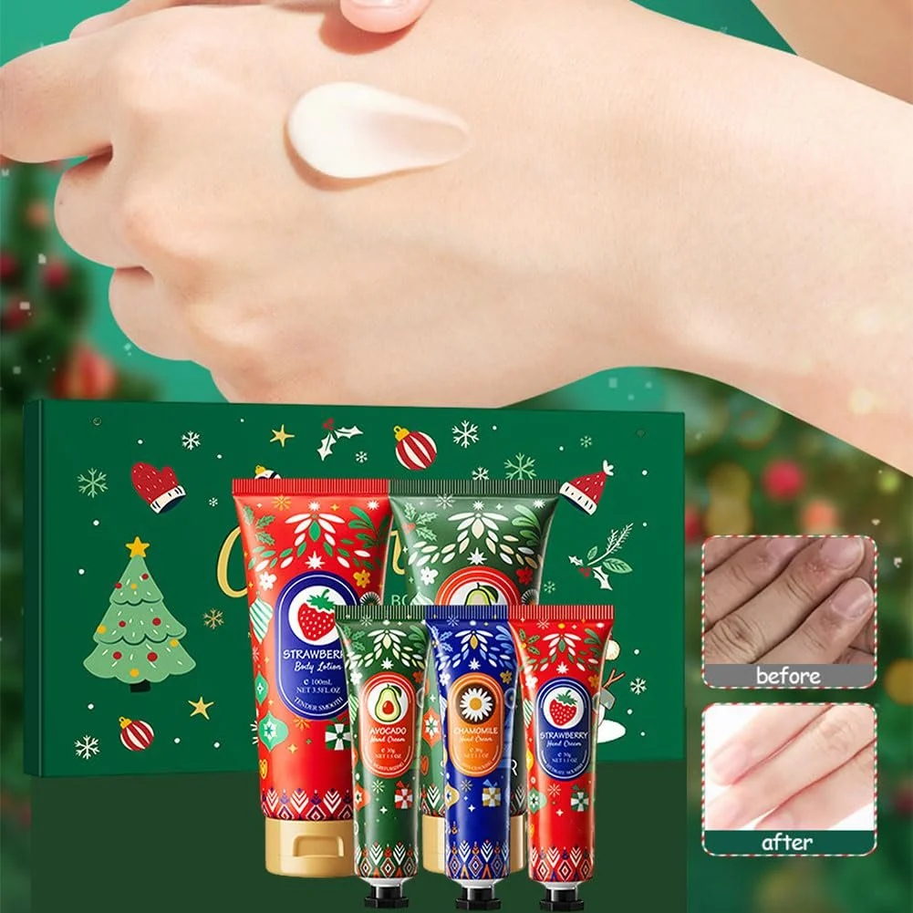 Набір для подарунків: крем для рук і лосьйон для тіла на Різдво - 2 x 100 мл, фото №3
