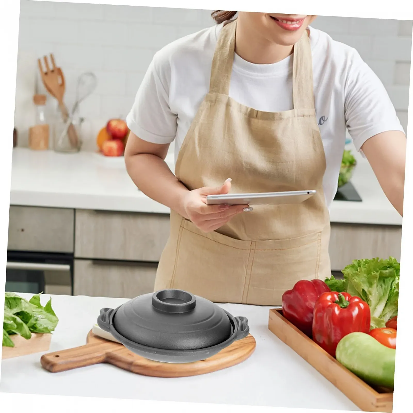 Кастрюля-сотейник керамическая Антипригарная энергосберегающая эргономичная, фото №8