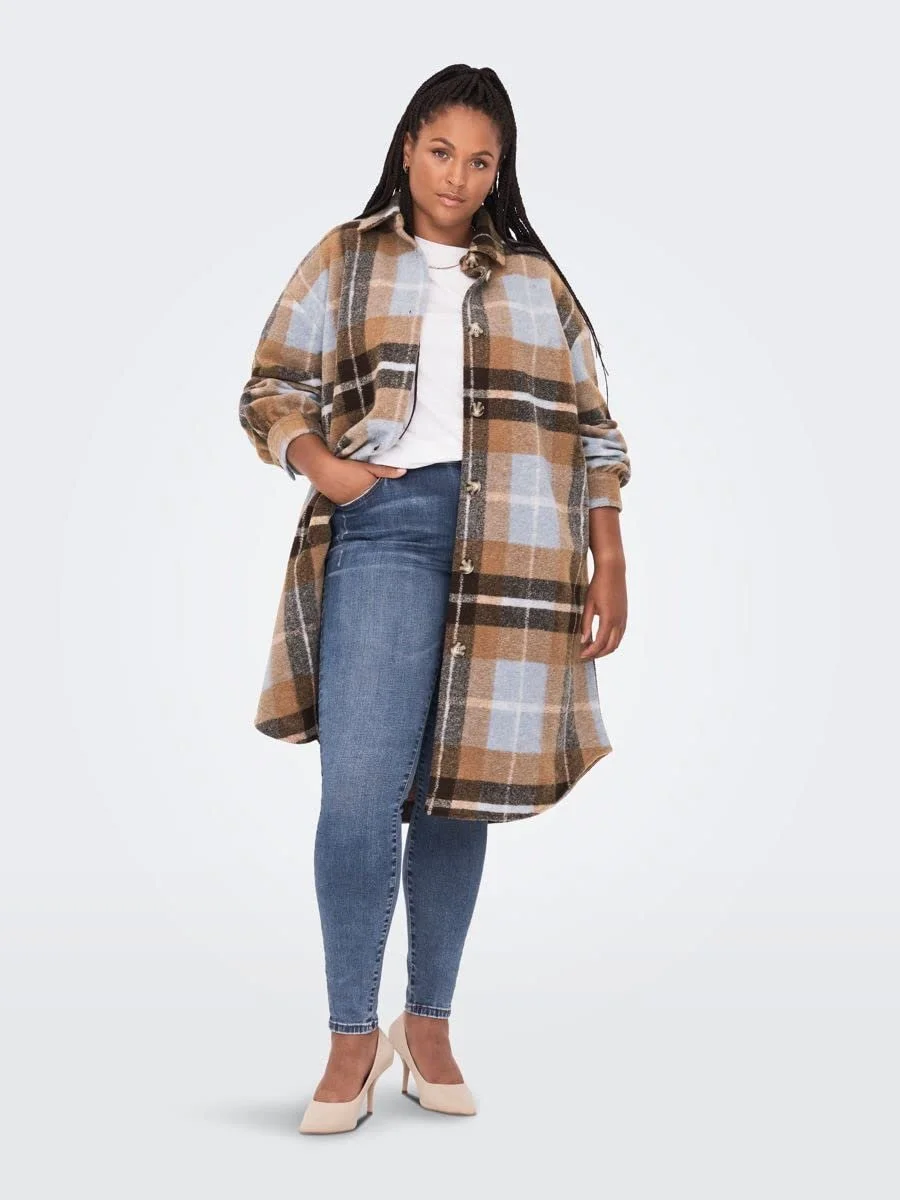 Жіноча сорочка-куртка ONLY Carandrea Long Shacket CC Otw, фото №3