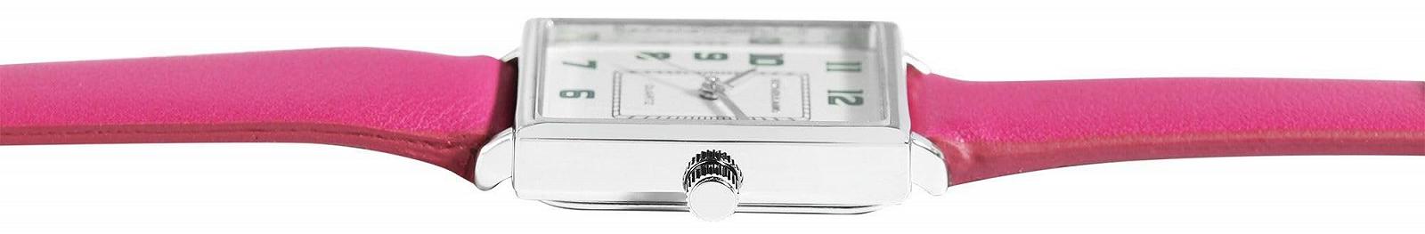 Часы наручные Excellanc Женские с ремешком из искусственной кожи, розовый/серебристый, фото №2