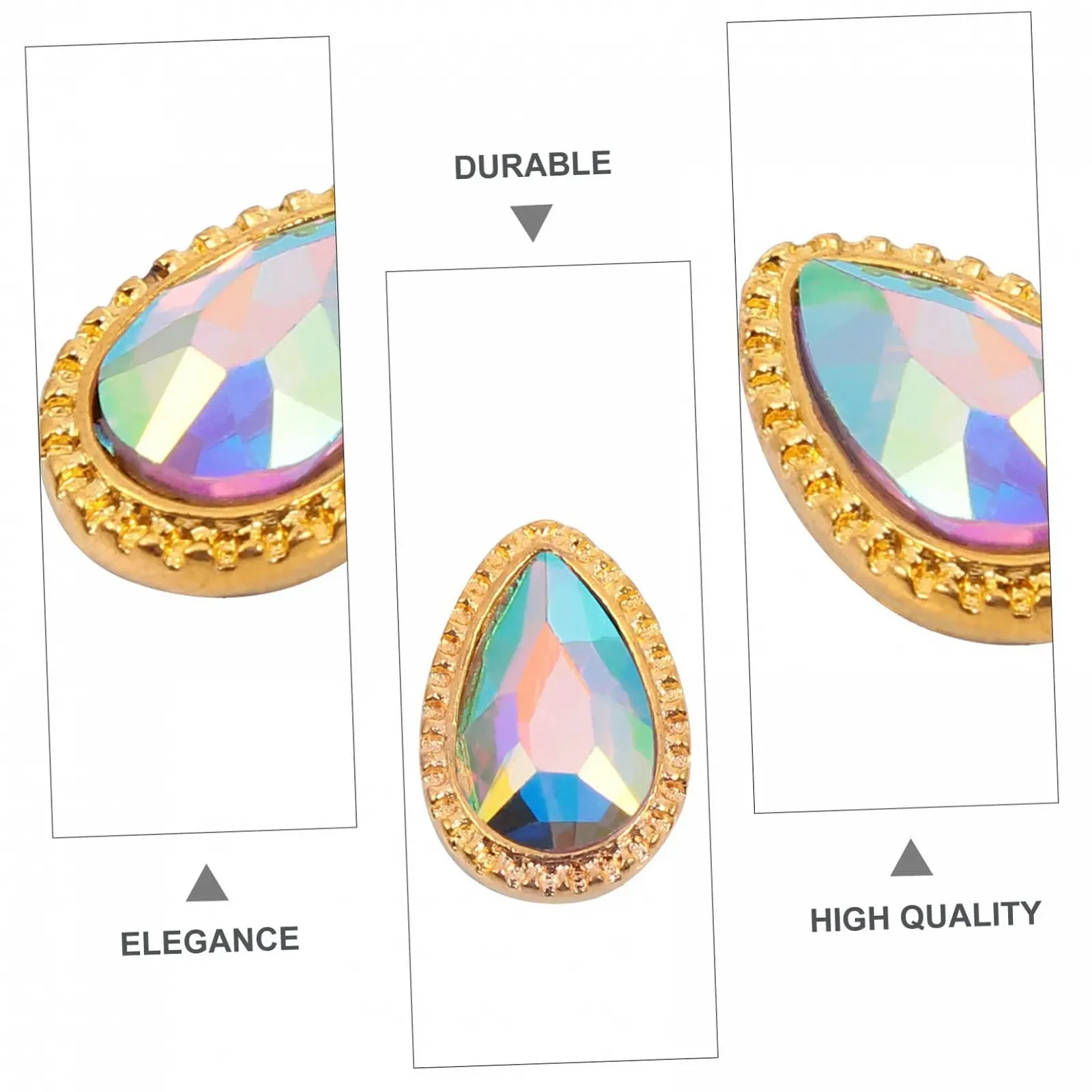 Стразы для ногтей 30 шт. для DIY дизайна ногтей, блестящее украшение, фото №6