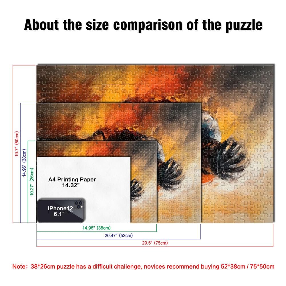 Пазл Масляная живопись велосипедиста 1000 деталей 38 x 26 см, фото №5