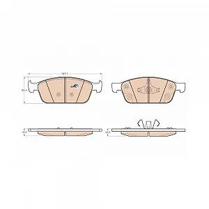 Комплект гальмівних колодок, дискове гальмо TRW COTEC GDB2009 для FORD (CHANGAN), передня вісь - Фото 1