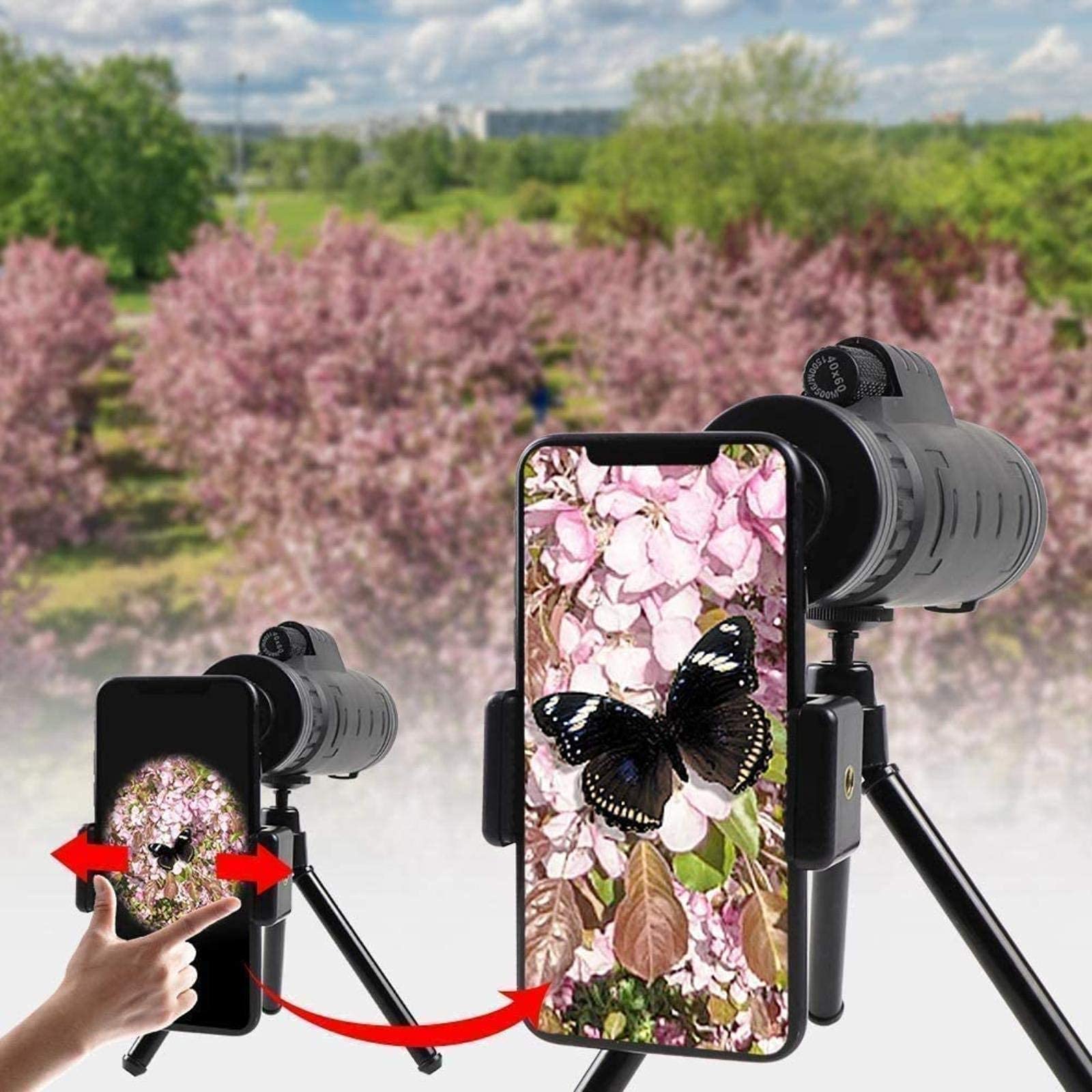 Монокуляр High Performance Monocular 40 x 60 з тримачем для смартфона та штативом, фото №3