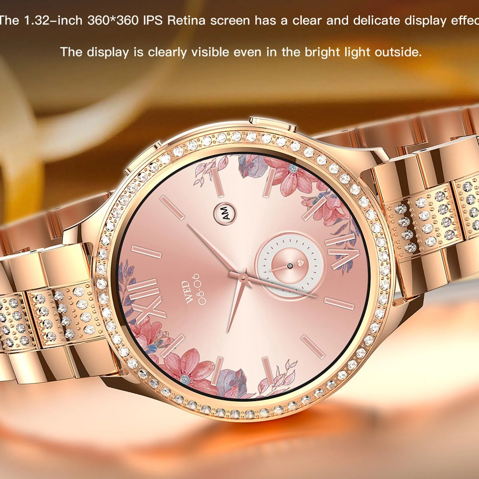 Смартчасы Rose Gold Бриллиант, фото №4