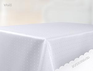 Скатертина BEAUTEX Damask Polka Dots Плямостійка 130 x 220 см Біла synthetic.ua - Фото 1