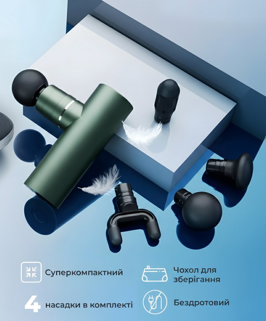 Портативний перкусійний масажер для тіла Zabobon CM20C, фото №9