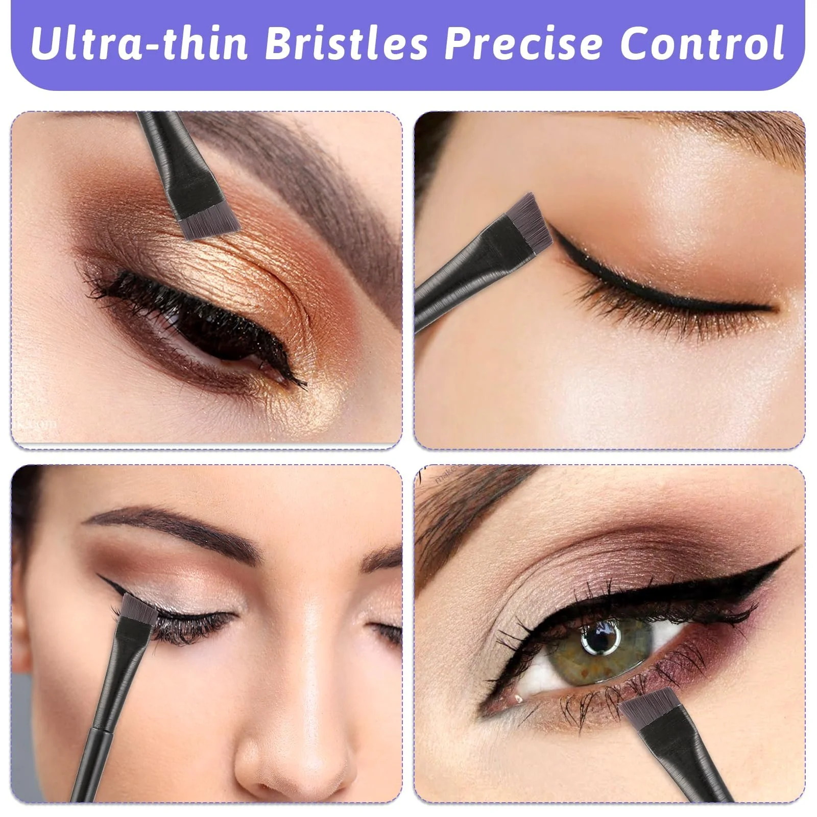 Набір Qianyu Набір з 3-х пензлів для очей Кутова, фото №5