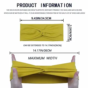 Пов'язка на голову жіноча широка еластична м'яка літня в стилі бохо synthetic.ua - Фото 1