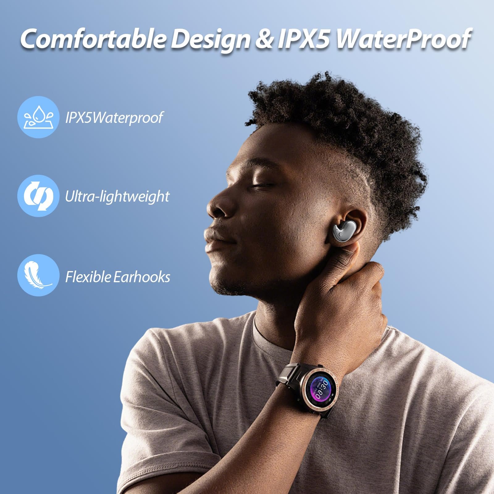 Навушники для перекладу Bluetooth 5.4 V05 AI, з перекладом 144 мовами в реальному часі, сумісні з iOS та Android, фото №5