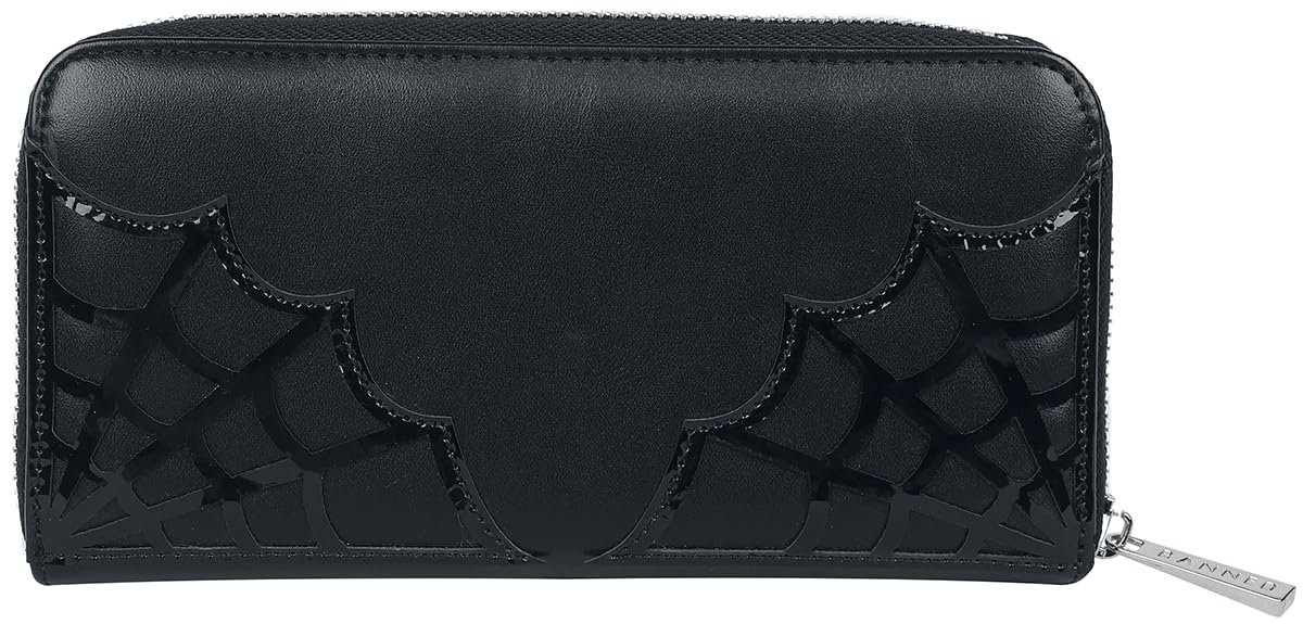 Кошелек Banned Retro Spiderweb Applique Женский Черный, черный, Streetwear, фото №3