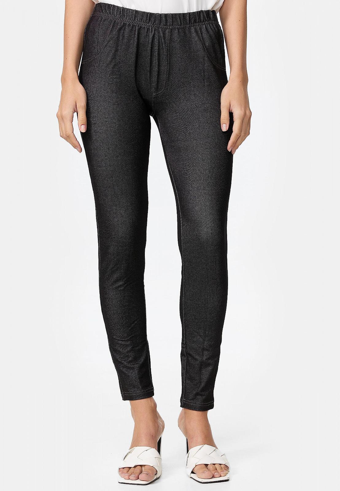 Треггинсы Nur Die Relax & Go Stretch Jeans-Look с карманами, комфортным поясом, облегающие, женские, фото №3