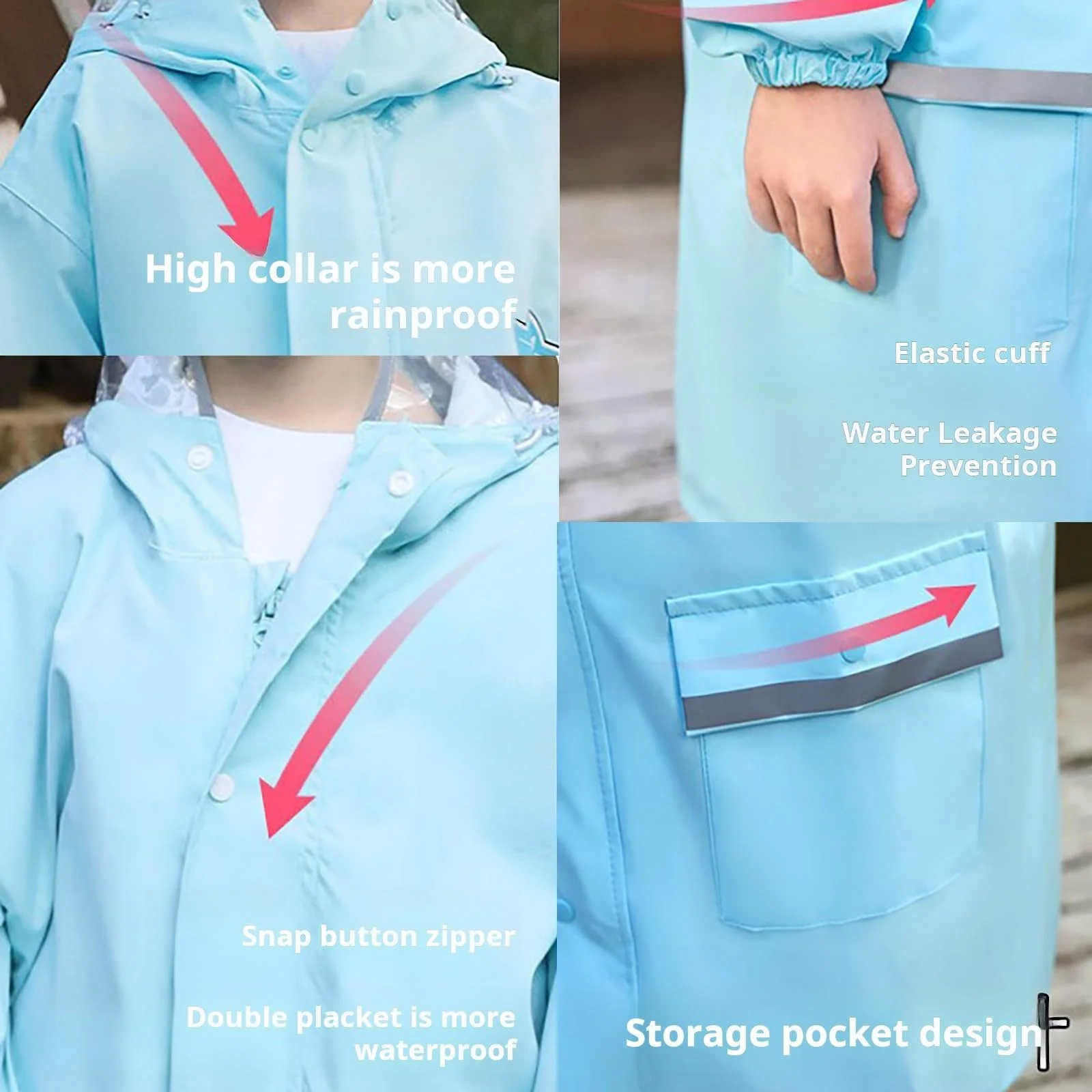 Дитяче багаторазове пончо від дощу, фото №3 Дитяче багаторазове пончо від дощу, фото №3