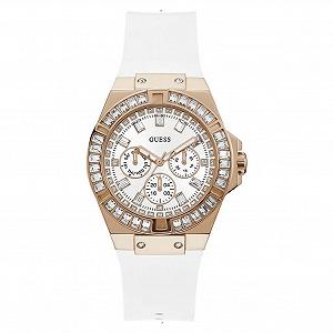 Купить Женские часы GUESS Venus GW0118L4, 39 мм, Стразы на корпусе, Силиконовый браслет, Белые - Фото 1 Женские часы GUESS Venus GW0118L4, 39 мм, Стразы на корпусе, Силиконовый браслет, Белые - Фото 1