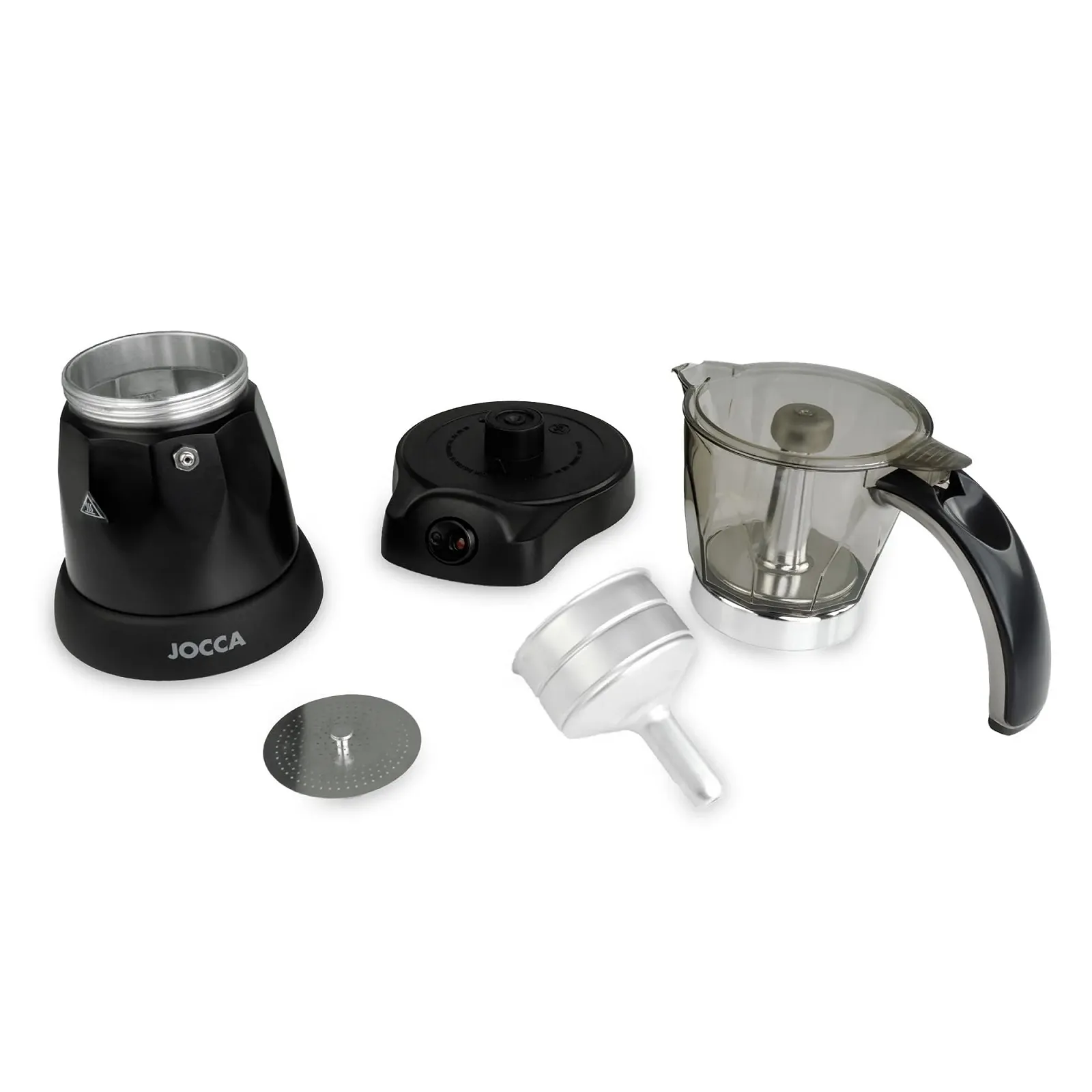 Электрическая кофеварка мока Jocca 6 чашек 360° Base Black, фото №6
