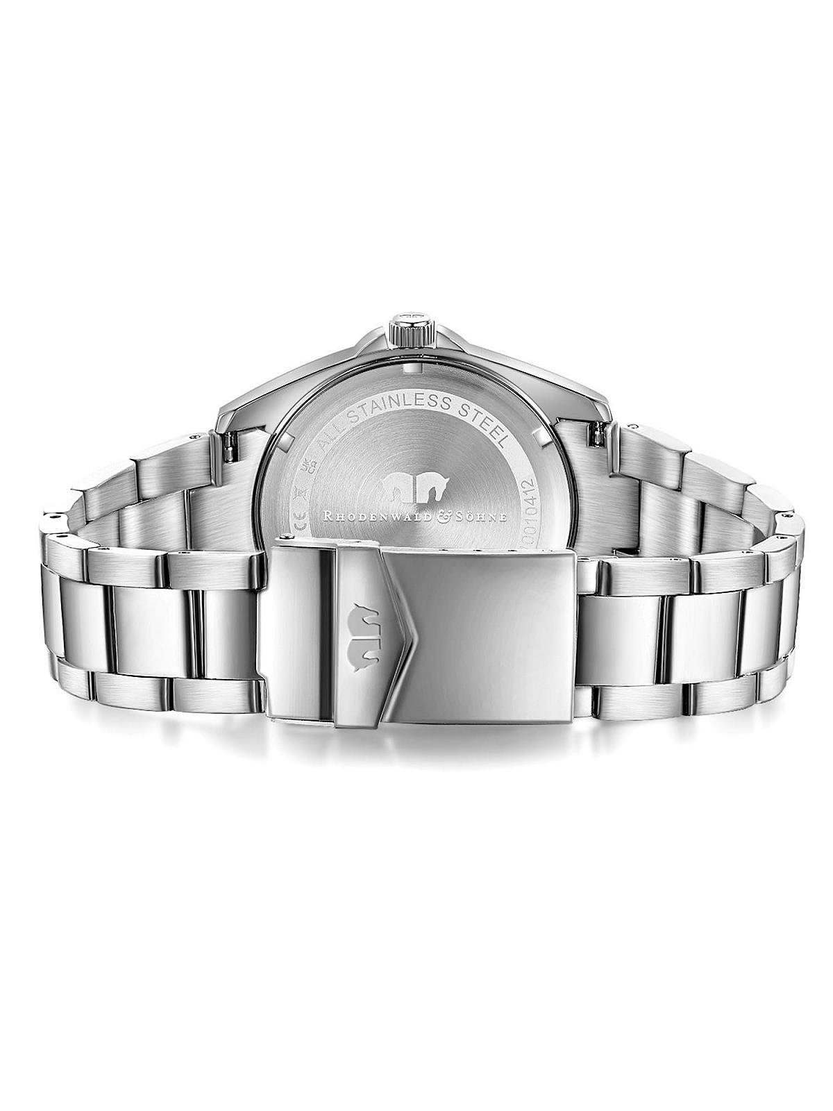 Жіночий годинник Rhodenwald & Söhne 10010412, аналоговий, кварцовий механізм, срібний, браслет з нержавіючої сталі, фото №4