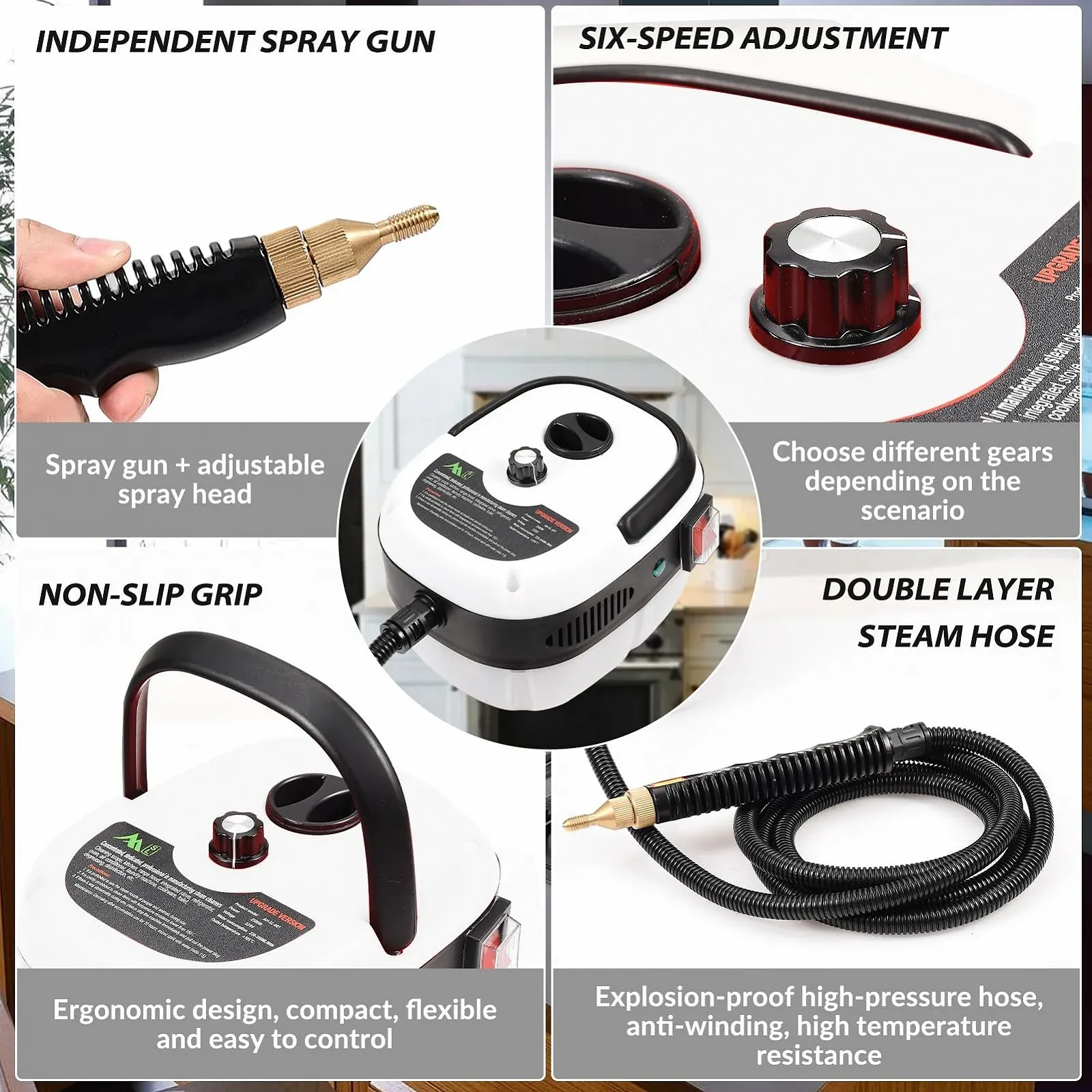 Пароочисник ADWOLT ручний 2500 Вт 3 Бар білий, фото №2