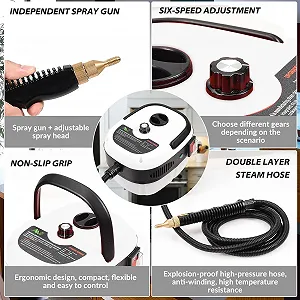 Пароочисник ADWOLT ручний 2500 Вт 3 Бар білий synthetic.ua - Фото 1