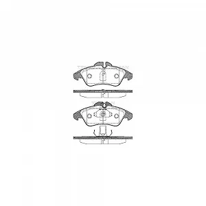 Комплект тормозных колодок дискового тормоза TRISCAN 8110 23008 для MERCEDES-BENZ VW - Фото 1