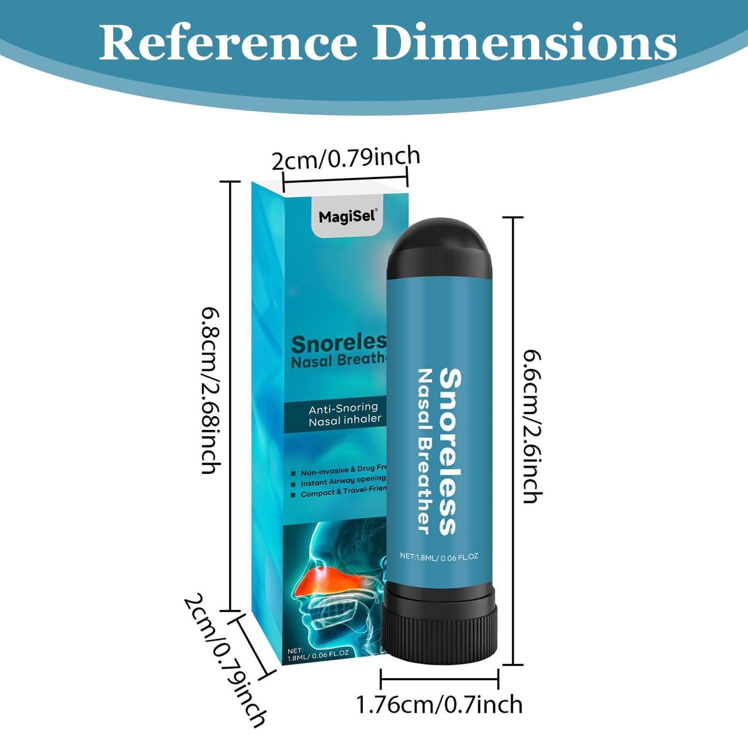 Назальний інгалятор від хропіння 1.8 мл, зі ефірними маслами та ментолом, звільняє ніс від закладеності для спокійного сну, фото №5 Назальний інгалятор від хропіння 1.8 мл, зі ефірними маслами та ментолом, звільняє ніс від закладеності для спокійного сну, фото №5