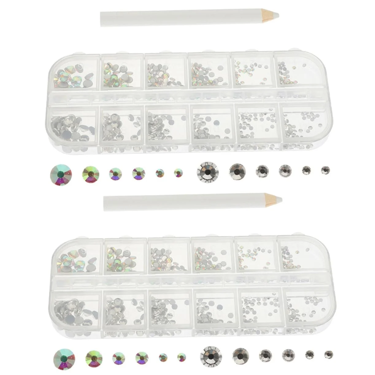 Стрази для нігтів Прозорі блискучі прикраси, креативні, фото №1