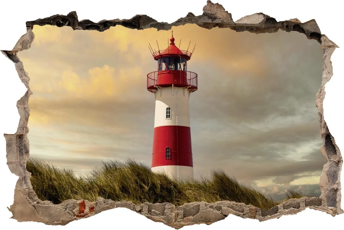 Наклейка для стін DW000299 Lighthouse Brown Stone 90 см x 60 см, фото №1