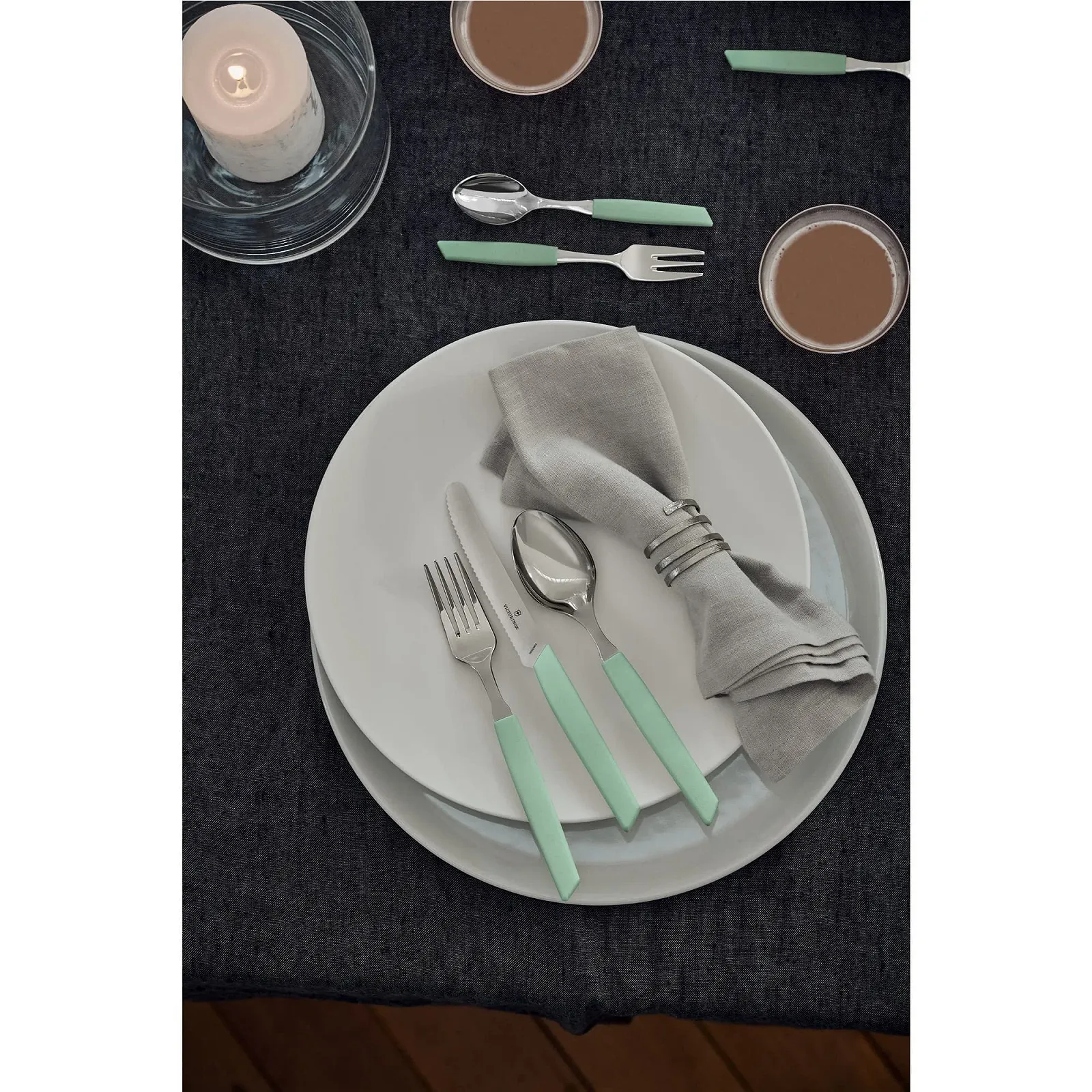 Набір столових приборів VICTORINOX Swiss Modern, 24 предмети на 6 персон, м'ятно-зелений, фото №5