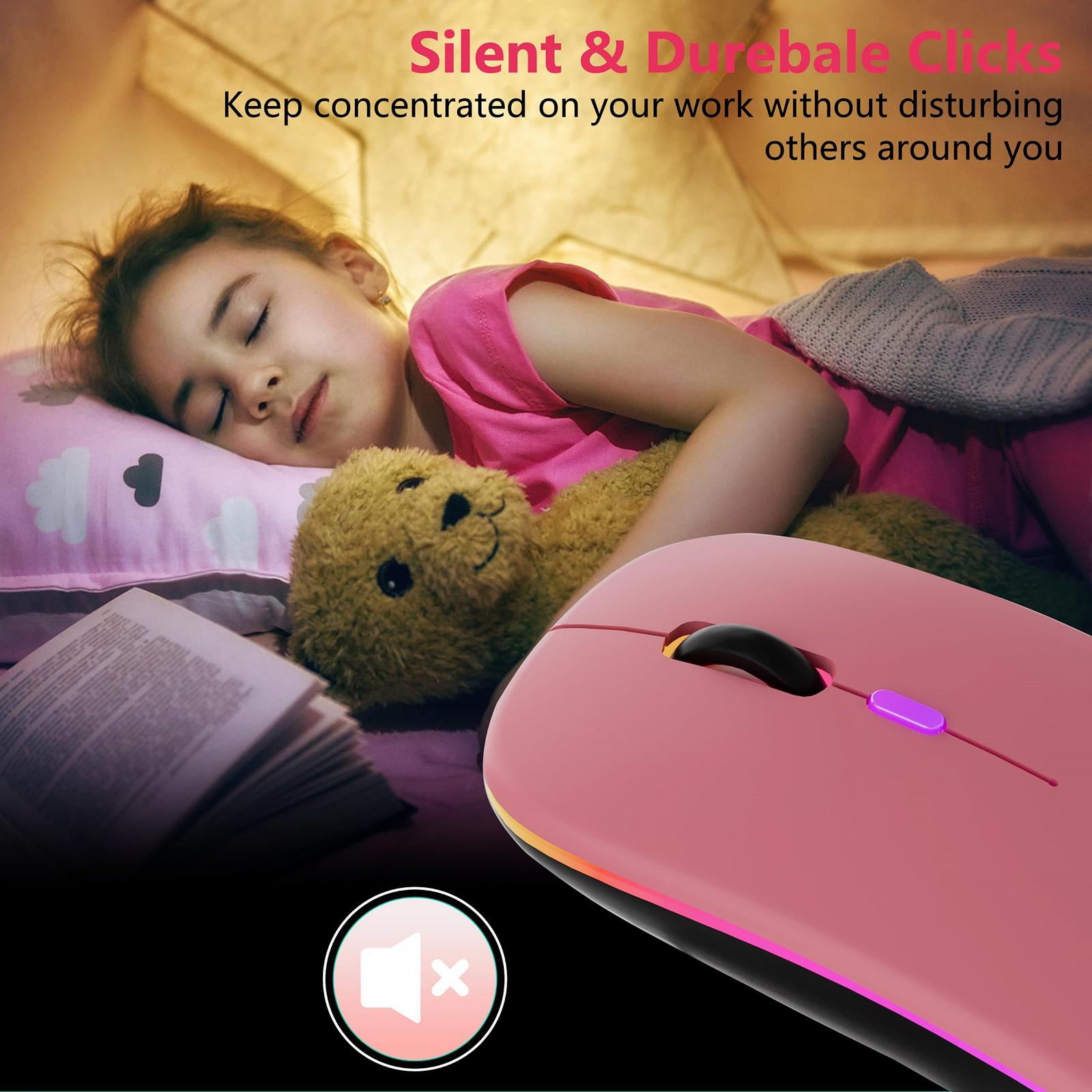 Мышь Беспроводная TQQ 2.4 GHz USB Bluetooth 1600 DPI Оптическое отслеживание Перезаряжаемая LED Двойной режим, фото №7