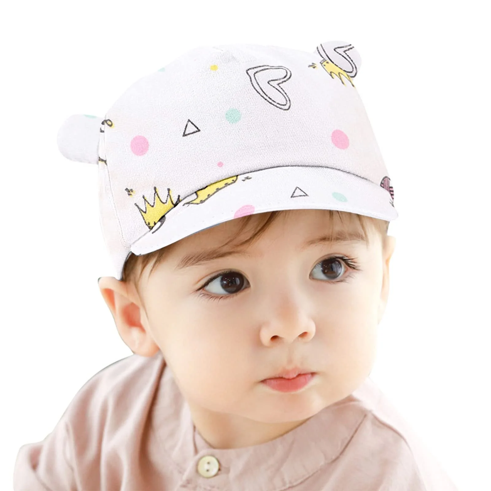 Бейсболка Glücksvogel Baby Sun Hat Бавовняна з широкими полями та шнурком UPF 50+, фото №1