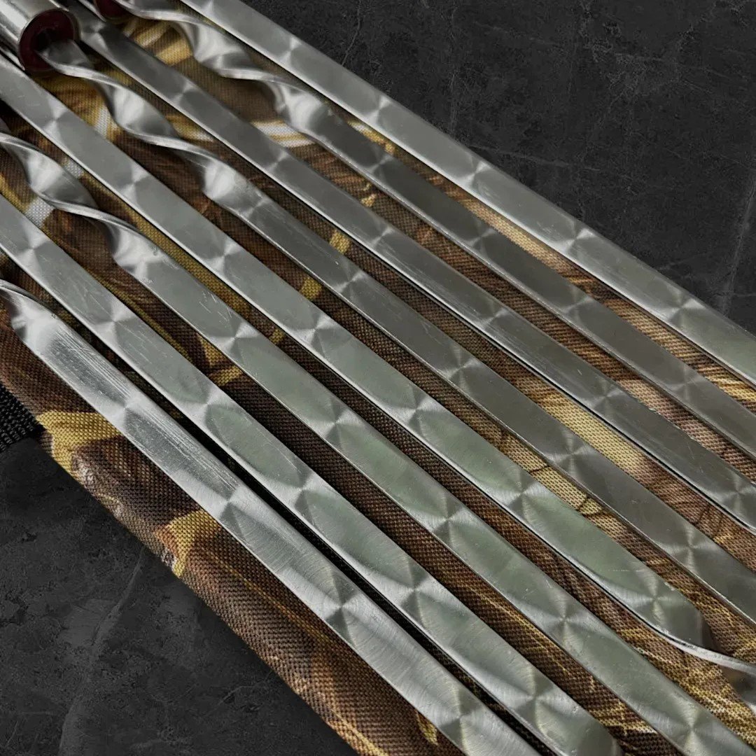 Набор шампуров "Компакт" в тканевом кейсе 7в1 (рогоз), фото №3