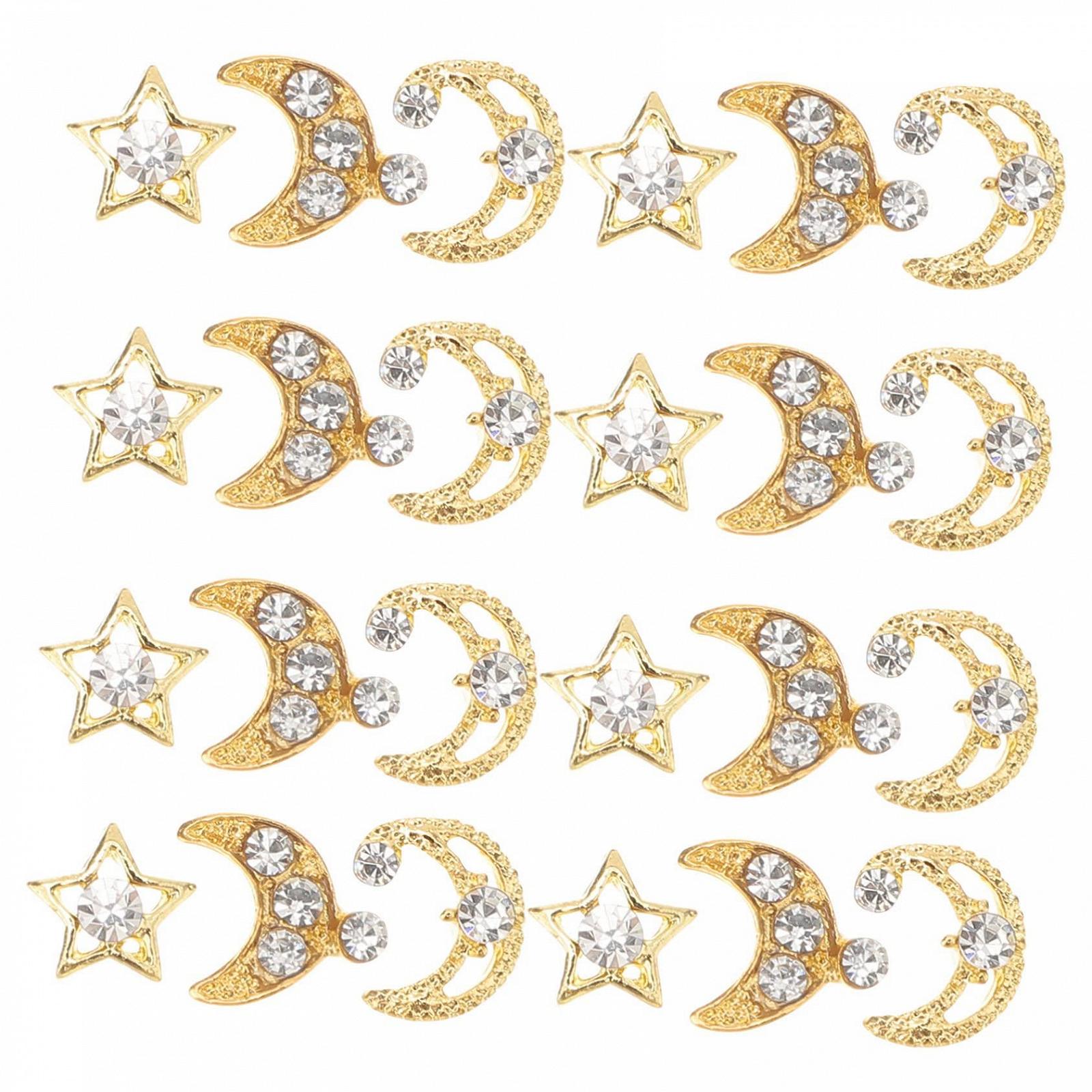 Украшения для ногтей MERRYHAPY Звезды Луна Камни 30 шт., фото №1