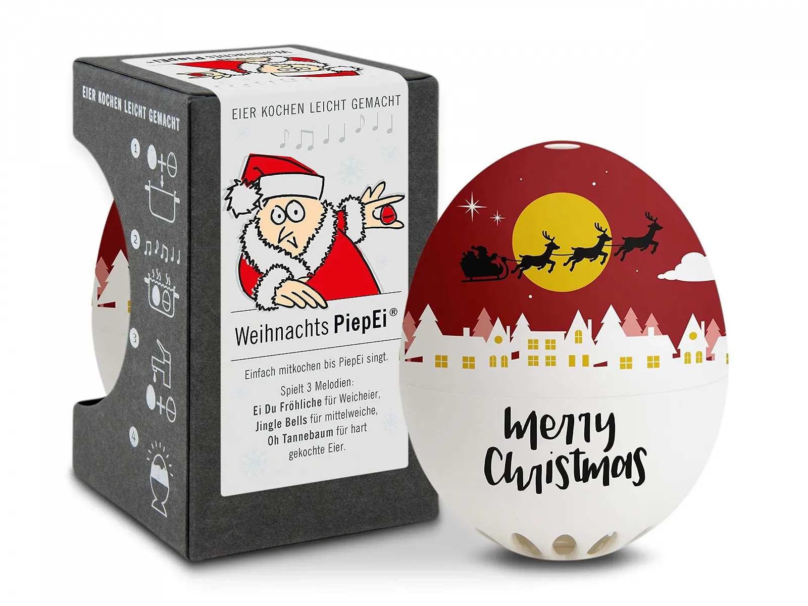 Таймер для яиц Brainstream PiepEi Christmas A001203 Красный, фото №1 Таймер для яиц Brainstream PiepEi Christmas A001203 Красный, фото №1