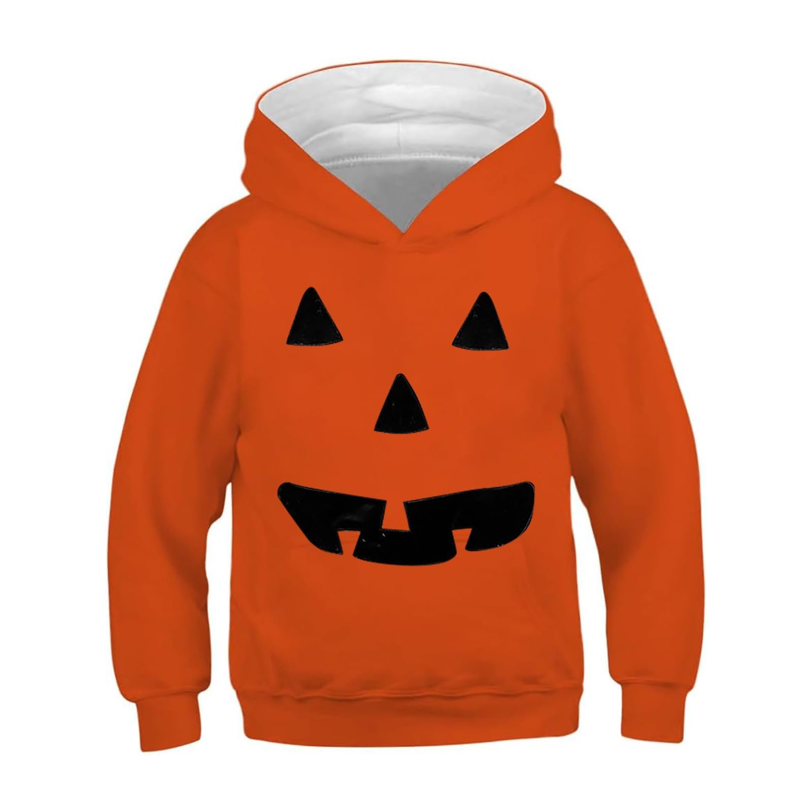 Худи Pumpkin Face Halloween для мальчиков, с длинными рукавами, теплое, уютное, повседневное, верхняя одежда, детский подростковый большой размер, костюм для малышей, вечеринка, осенне-зимняя одежда, фото №2