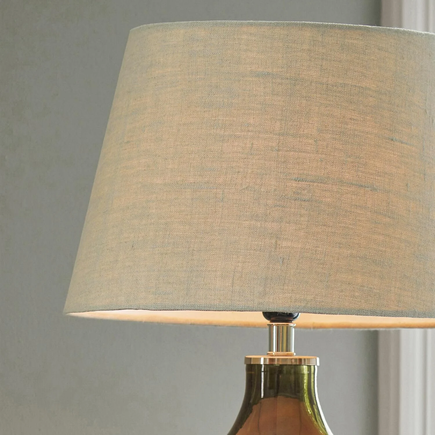 Настільна лампа LOBERON Morazan Glass Linen Green/Linen, фото №5