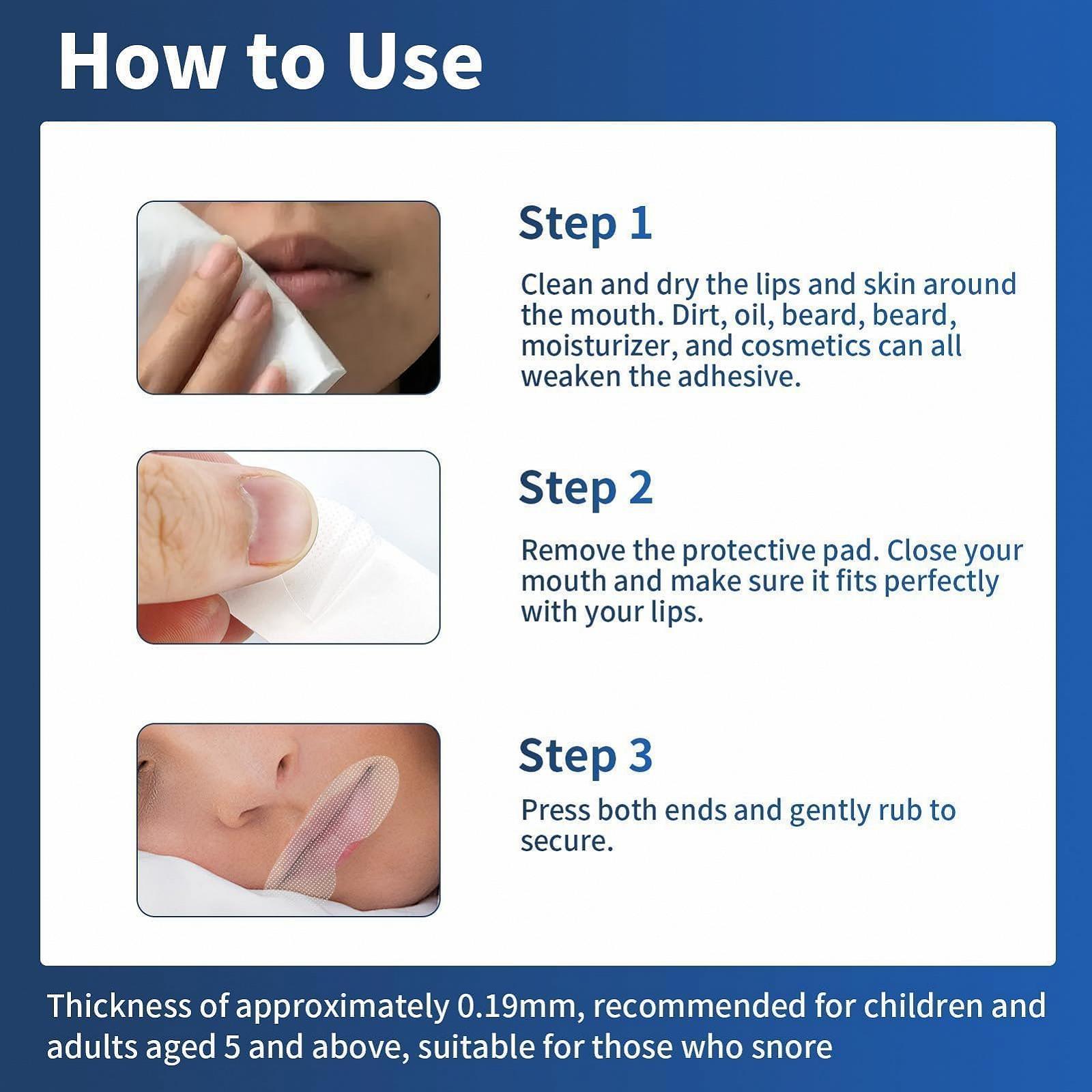 Пластыри для сна на рот (90 шт. в упаковке), Полоски для рта против храпа, фото №7