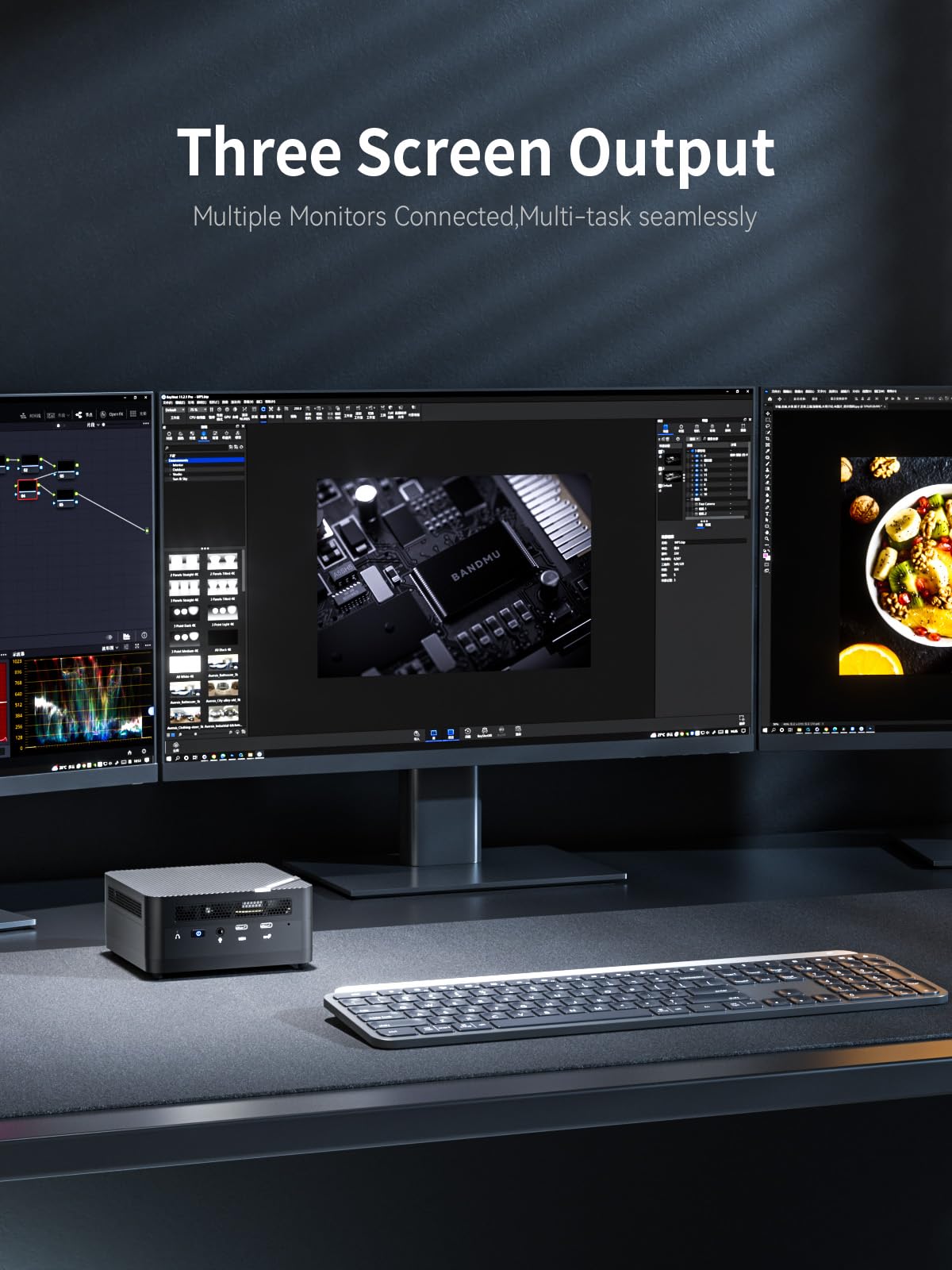Mini ПК MINIS FORUM Venus Series UM690S 64GB RAM 1TB SSD AMD Ryzen 9 6900HX AMD Radeon 680M, фото №4
