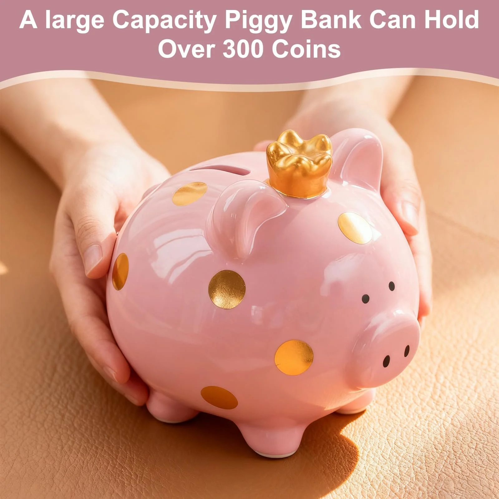 Скарбничка керамічна Велика удачлива свиня 11.8x14x13.2 см, фото №6