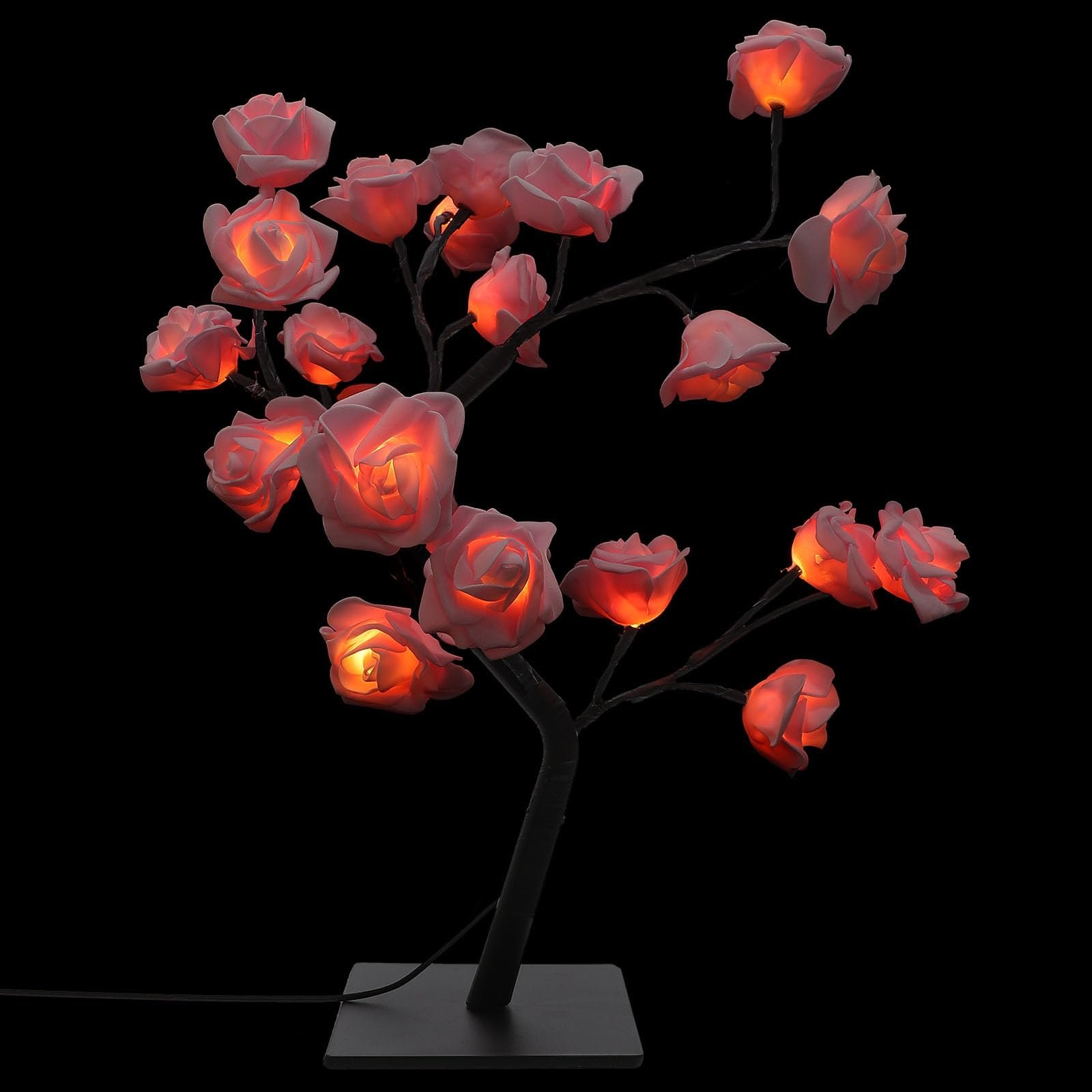 Настільна лампа HEMOTON USB Night Light Rose Tree Warm Light Pink, фото №5