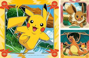 Пазл Ravensburger Pokémon 12004062 3 x 49 деталей synthetic.ua - Фото 1