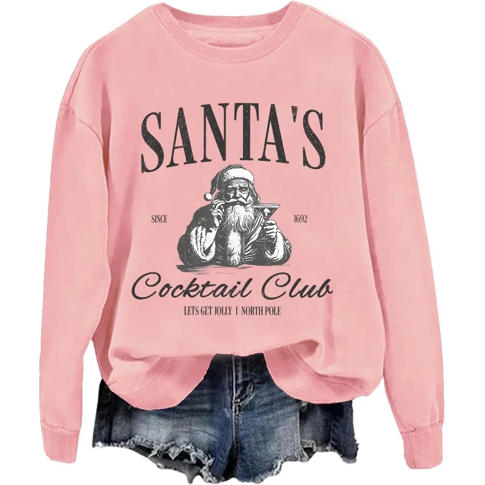 Рождественский свитшот Santa's Cocktail Club Unisex, фото №1