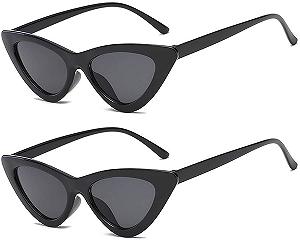 Солнцезащитные очки Кошачий глаз JFAN Винтаж Clout Металлические петли Ретро - Фото 1