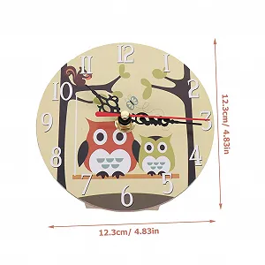 Винтажные деревянные настольные часы VICASKY, бесшумные, в скандинавском стиле, декоративные мультяшные часы для спальни и кабинета, на батарейках, тихие synthetic.ua - Фото 1